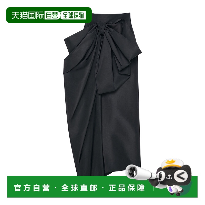 1h可退 GIVENCHY 女士半身裙 BW40ZR166P001 AW2025 黑色 蝴蝶结
