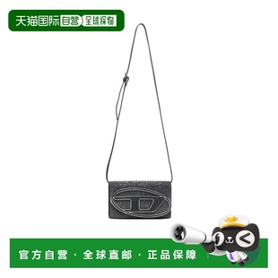黑色 DIESEL AW2024 X09809P6804T8013 1DR翻盖单肩包 女士斜挎包