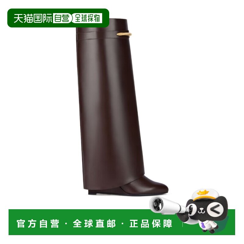 1h可退 奢淘 Givenchy 皮革长筒靴 女 BE703XE1J7坡跟鞋尖头鞋