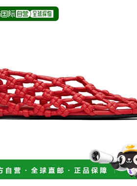 1h可退 潮奢 Jil Sander 吉尔 桑达 女士 红色手工结饰芭蕾鞋 J15