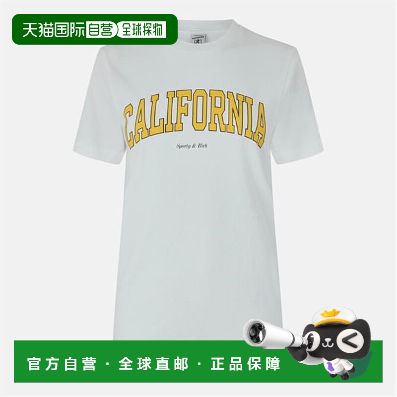 1h可退 潮奢 SPORTY & RICH 女士 Cali T恤 metal金属色 舒适时尚