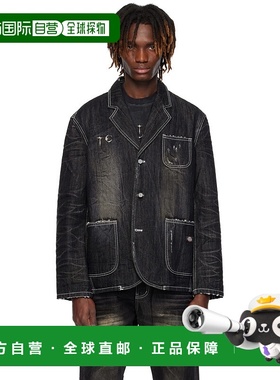 1h可退 潮奢 THUG CLUB 男士 黑色 Dickies 联名褪色西装外套 TC2