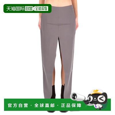 rick owens 瑞克 欧文斯 女士 灰色 Concordians Sliced 半身裙 R