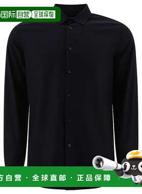 VALENTINO 男士衬衫 5V3AB764AD0598 SS2025 蓝色 VLOGO 刺绣长袖