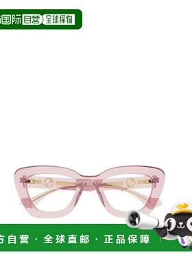 GUCCI 女士眼镜 GG1555O003 SS2024 古驰 粉红色全框平光镜