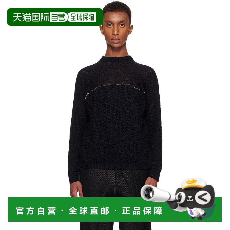 1h可退 潮奢 ISABOULDER 男士 独家发售黑色 Boat Float 针织衫 A