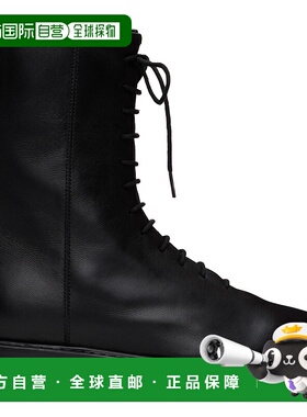 1h可退 潮奢 Legres 女士 黑色 Combat 踝靴 D277NA01