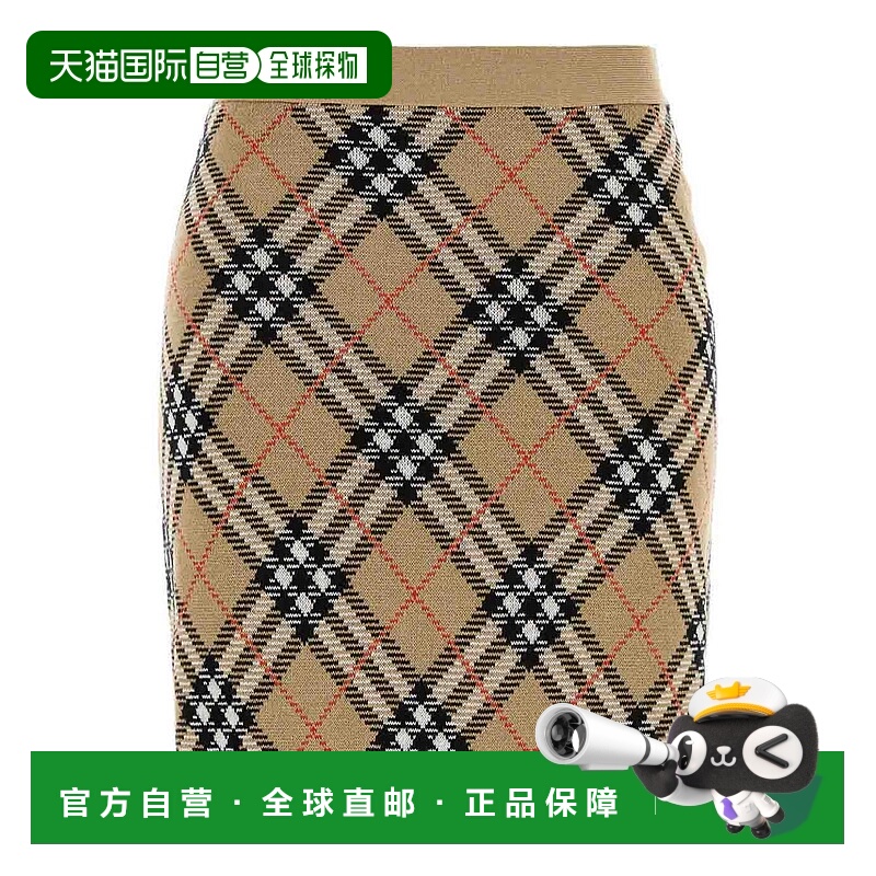 1h可退 BURBERRY 女士半身裙 8110604 AW2025 浅棕色羊毛