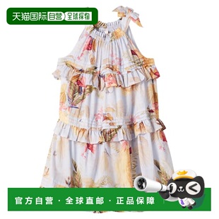 1h可退 潮奢 ZIMMERMANN 女童 Rhiannon 花朵层叠棉质连衣裙童装