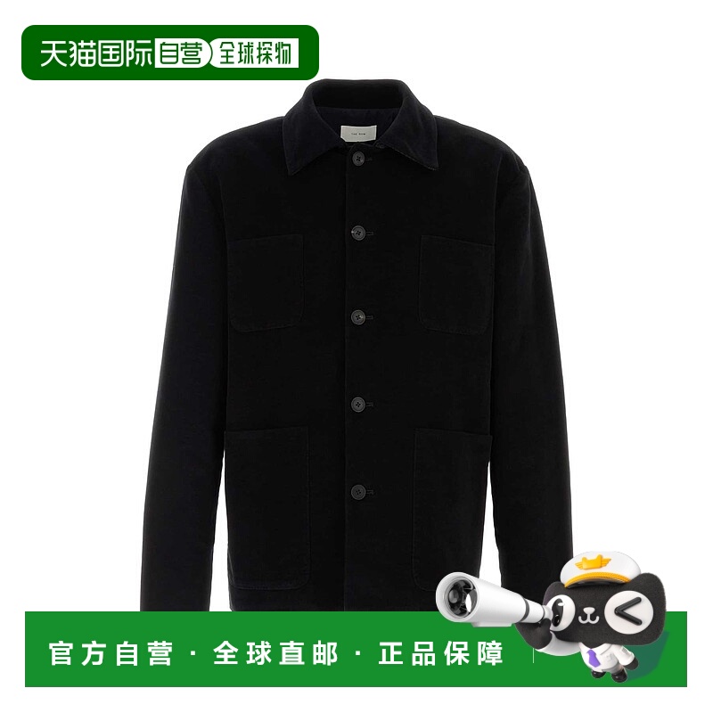 1h可退 THE ROW 男士西服 1100W3241BLK AW2025 黑色 长袖休闲夹