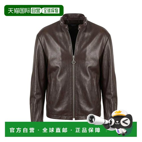 GUCCI 男士皮衣 864931XNBCJ2084 AW2026 棕色 Bull Leather Jack