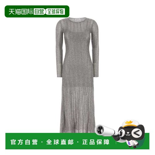 ALAIA 女士连衣裙 AA9R2567M806A805 SS2025 银色 Silver crochet