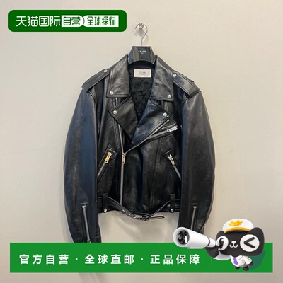 CELINE 男士夹克 2EE31280D38NO CO 黑色 Biker Jacket男装