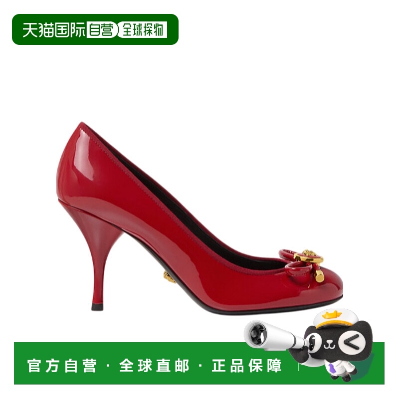1h可退 VERSACE 女士高跟鞋 1019459D2VE1RB3V SS2025 红色一脚蹬