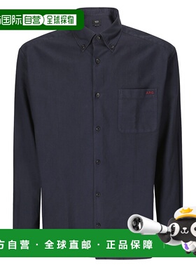 A.P.C. 男士衬衫 COHAHH12599IAK AW2024 黑色 长袖衬衫