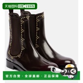 潮奢 AQUAZZURA 女士 1h可退 Skye 精饰皮质切尔西靴
