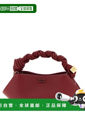 GANNI 女士手提包 B210014609F SS2026 红色 Ganni 'Bou Grained'