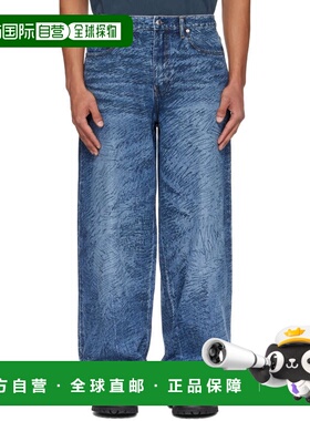 1h可退 潮奢 Alexander Wang 亚历山大 王 男士 蓝色 Relaxed Gra