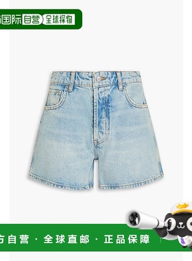 1h可退 潮奢 ANINE BING 女士 Dalton 褪色设计牛仔短裤 A050355F