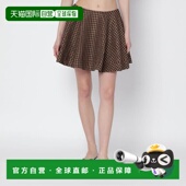 Plaid GANNI pattern SS2026 棕色 女士半身裙 A109007410730925