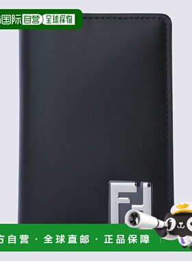 FENDI 男士钱包 7M0349AFF2F0GXN CO 黑色 FF SQUARED LEATHER BI