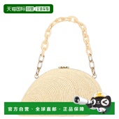 潮奢 Simkhai 女士 1h可退 Bridget 拉菲草编织牡蛎色贝壳形状手