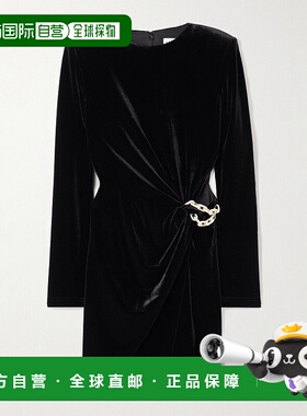 1h可退 潮奢 Self-Portrait 女士 精饰天鹅绒迷你连衣裙 AW25128S