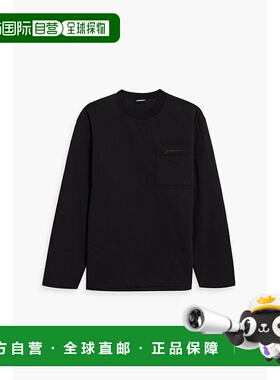 1h可退 潮奢 Jacquemus 男士 刺绣棉针织T恤 226JS0432092990BLAC