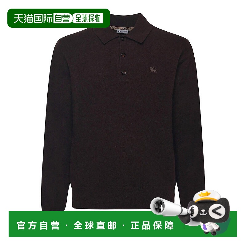 BURBERRY 男士POLO衫 8113792 AW2025 棕色 Cashmere Blend Polo