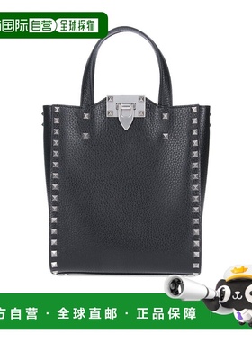 VALENTINO 男士手提包 YB0B43TED0NO SS2025 黑色 铆钉手提包