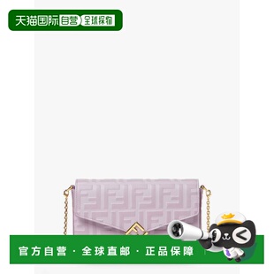 1h可退 潮奢 Fendi 芬迪 女士 FF Diamonds FF 钱包式链带皮革压