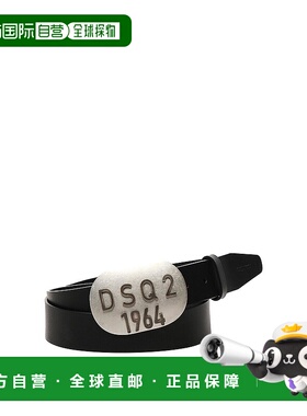 DSQUARED2 男士腰带 BEM0671M4162 AW2025 黑色 Vintage Belt Wit