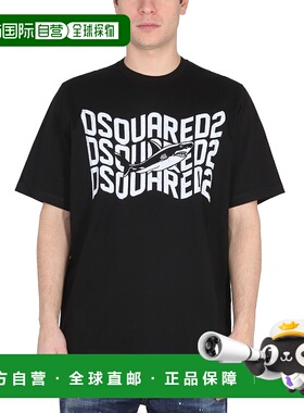 1h可退 潮奢 Dsquared2 二次方 男士 鲨鱼标志印花T恤 S74GD1089S