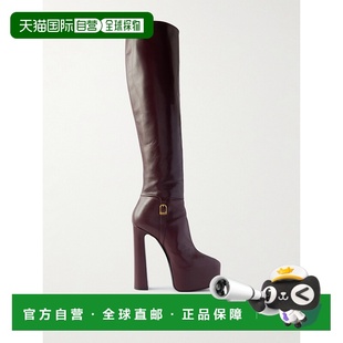 Laurent 圣罗兰 女士 1h可退 皮质过膝靴子 Saint Nico 8406 潮奢