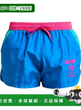1h可退 潮奢 Moschino 莫斯奇诺 男士 泳裤 blue蓝色 舒适时尚