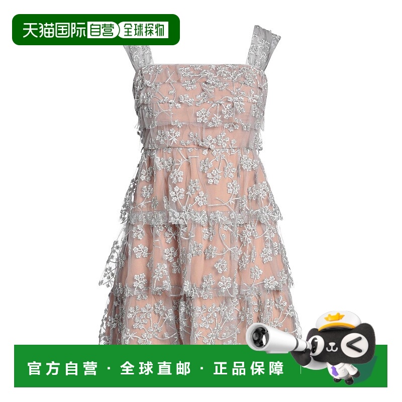 1h可退 潮奢 Self-Portrait 女士 短款连衣裙 grey灰色 舒适时尚