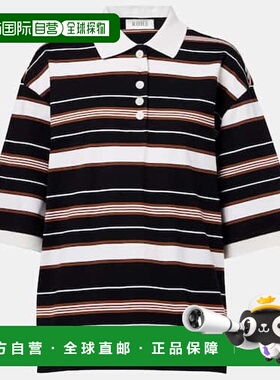 1h可退 潮奢 R&Oacute;he 女士 条纹棉质Polo衫  舒适时尚女装