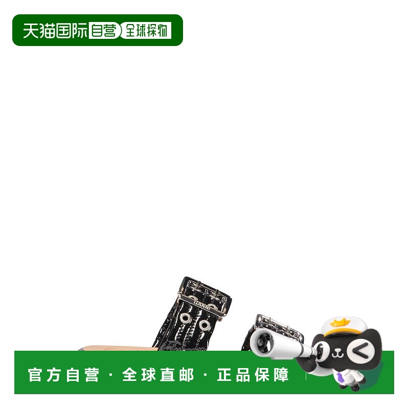 1h可退 潮奢 GANNI 甘尼 女士 双带凉鞋 S2664 black黑色 舒适时