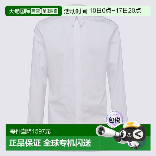 GIVENCHY 男士衬衫 BM60PQ15JT100  AW2024白色长袖Shirt 男装