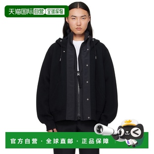 Sweat Sacai 连帽衫 Grosgrain Sponge 黑色 男士 潮奢 1h可退