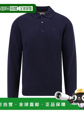 BURBERRY 男士针织衫 8113268 AW2025 蓝色 Poor shirt in cashme