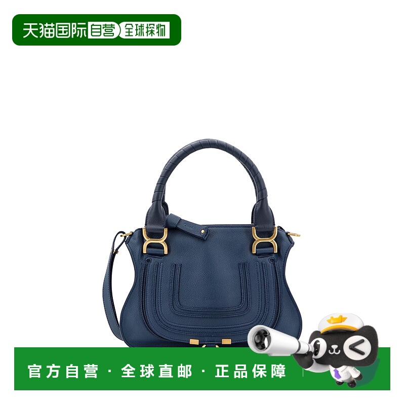 1h可退 CHLOÉ 女士斜挎包 C22AS628I314C4 CO 蓝色 徽标单肩包