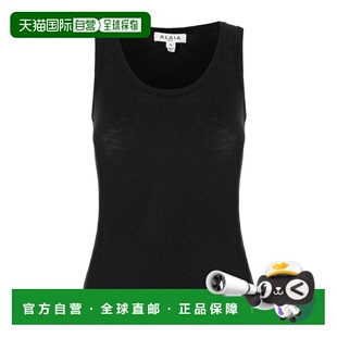 ALAIA 女士背心吊带 AA9H1384K132C995 SS2026 黑色 圆领背心
