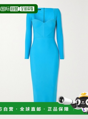 1h可退 潮奢 ALEX PERRY 女士 Lennon 印花荧光色弹性针织中长连