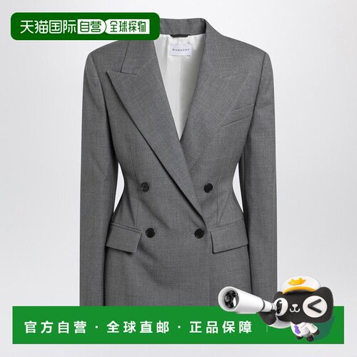 GIVENCHY 女士西服 BW30KW14FU030 SS2026 灰色 Grey double-brea