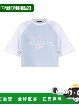 BALMAIN 女士T恤 FF1EE090BD03SNW AW2025 白色 Cropped Ss T-Shi