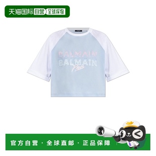 AW2025 白色 Cropped BALMAIN FF1EE090BD03SNW Shi 女士T恤