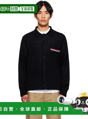 1h可退 潮奢 Thom Browne 汤姆 布朗 男士 黑色 Merino Wool Jers