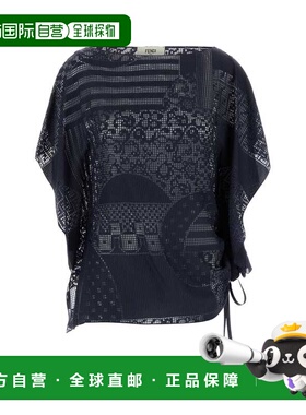 1h可退 FENDI 女士衬衫 FS8268AUJXF1RX5 SS2025 蓝色