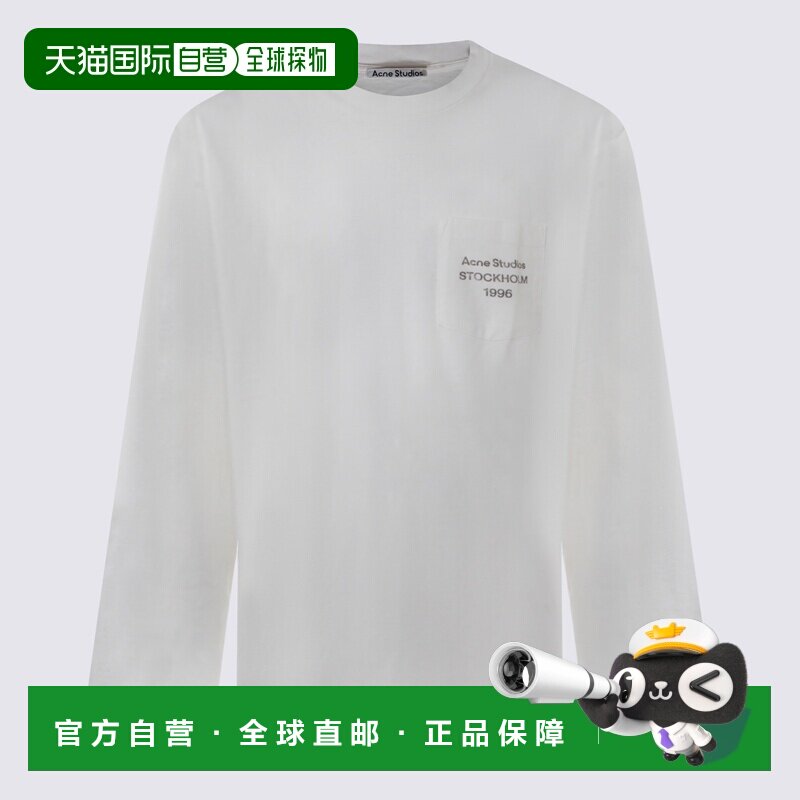 1h可退ACNE STUDIOS 男士T恤 CL0441183 SS2026 白色长袖上衣男装图片